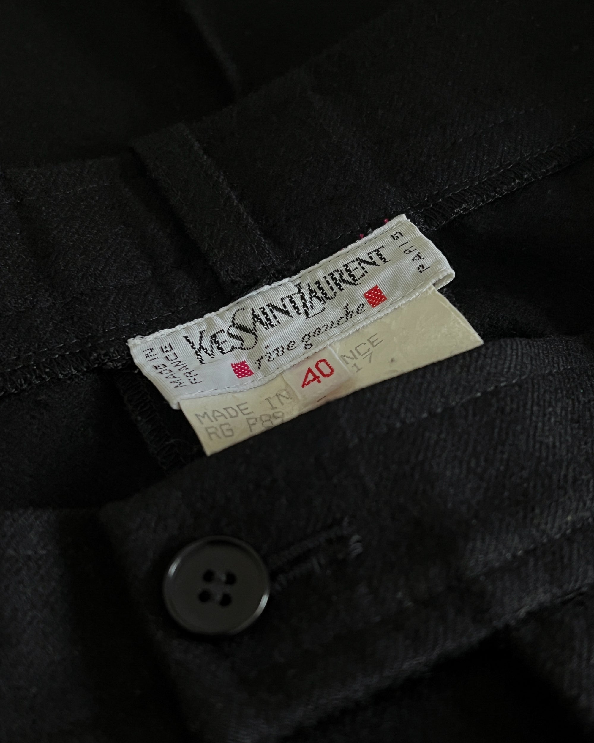 Rare Vintage YSL Noir Wool Trousers