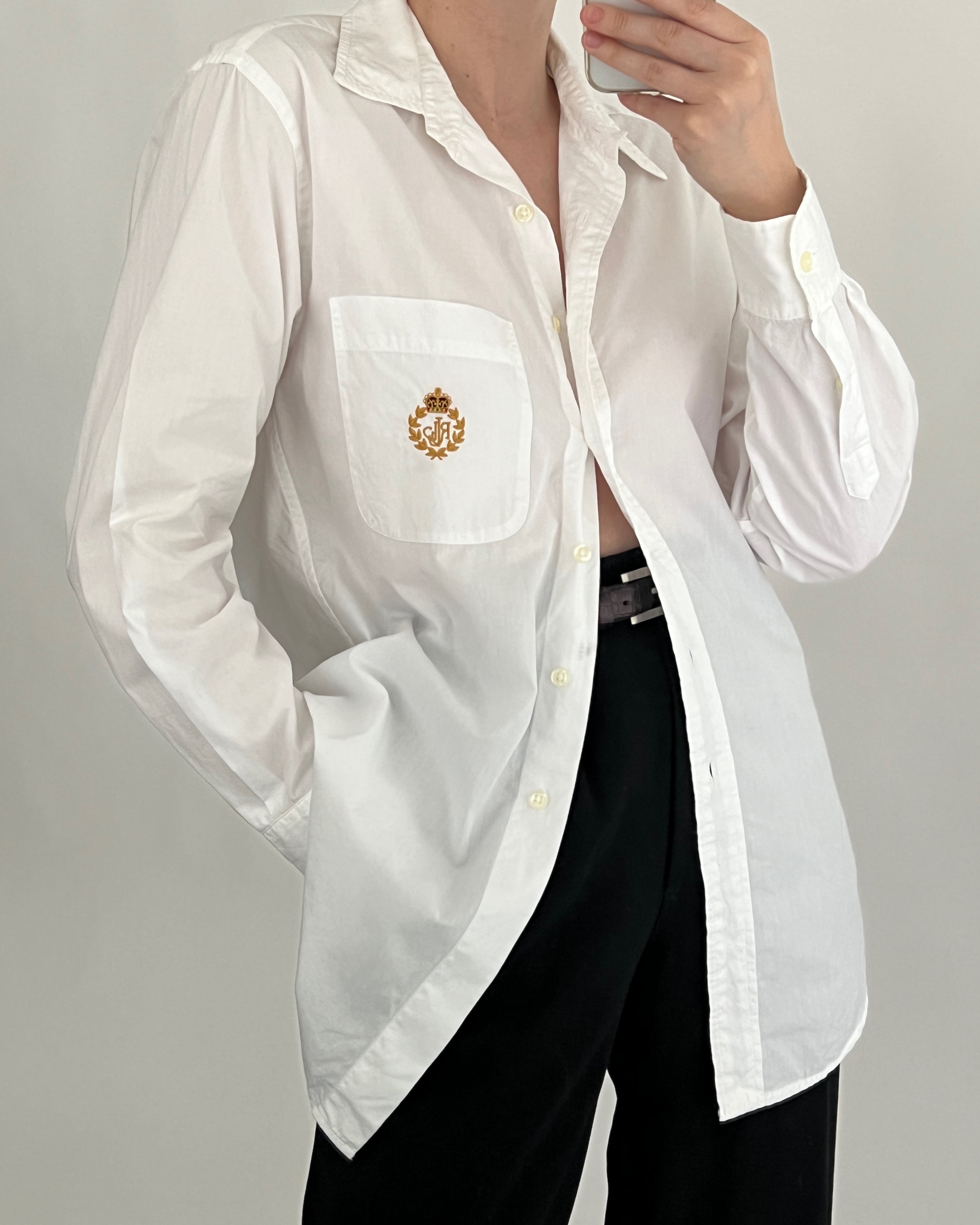 Ralph lauren hot sale white blouse