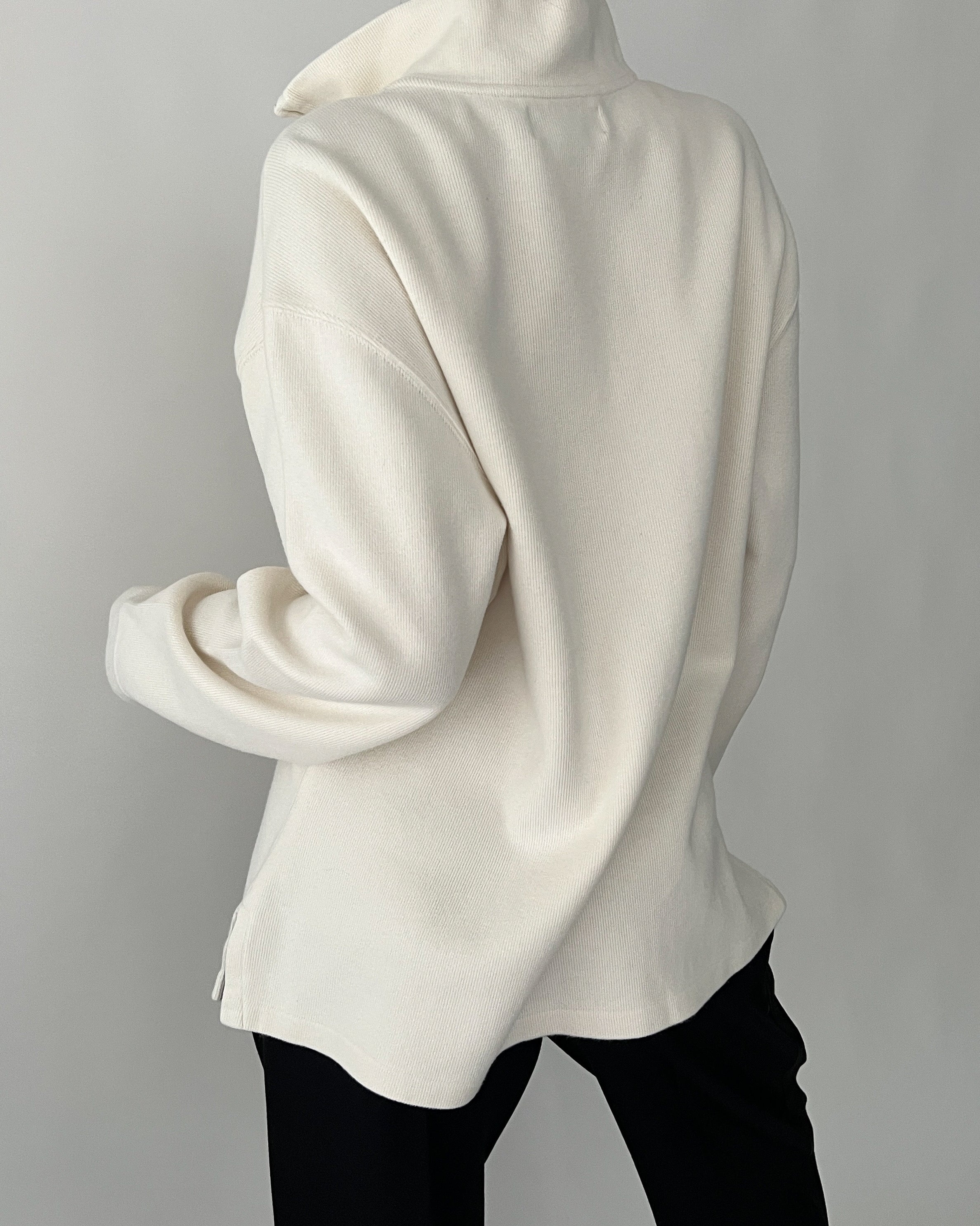 Vintage Ralph Lauren Ivory Quarter Zip Sweater