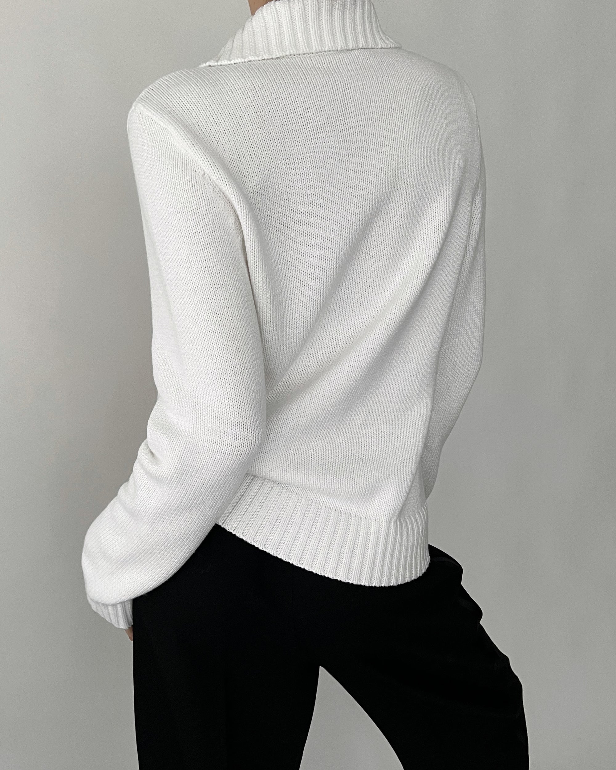 Vintage Ralph Lauren Snow Foldover Sweater