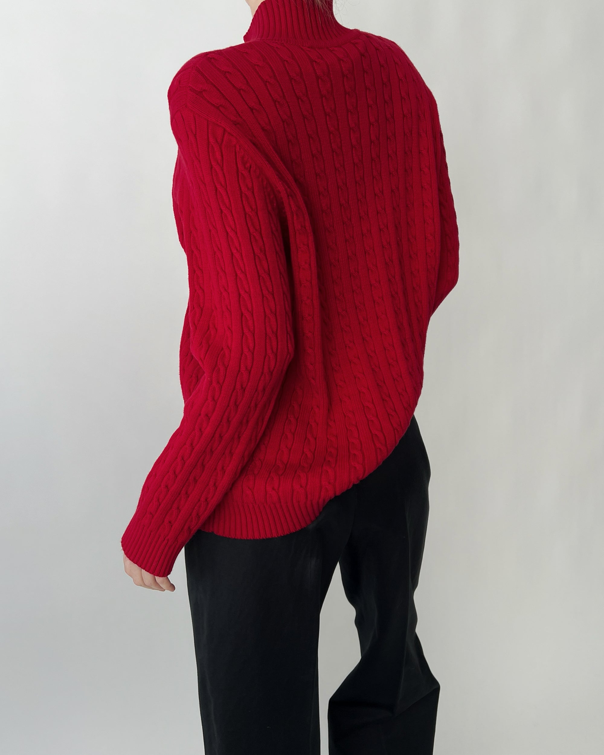 Vintage Ralph Lauren Ruby Crest Zip Sweater
