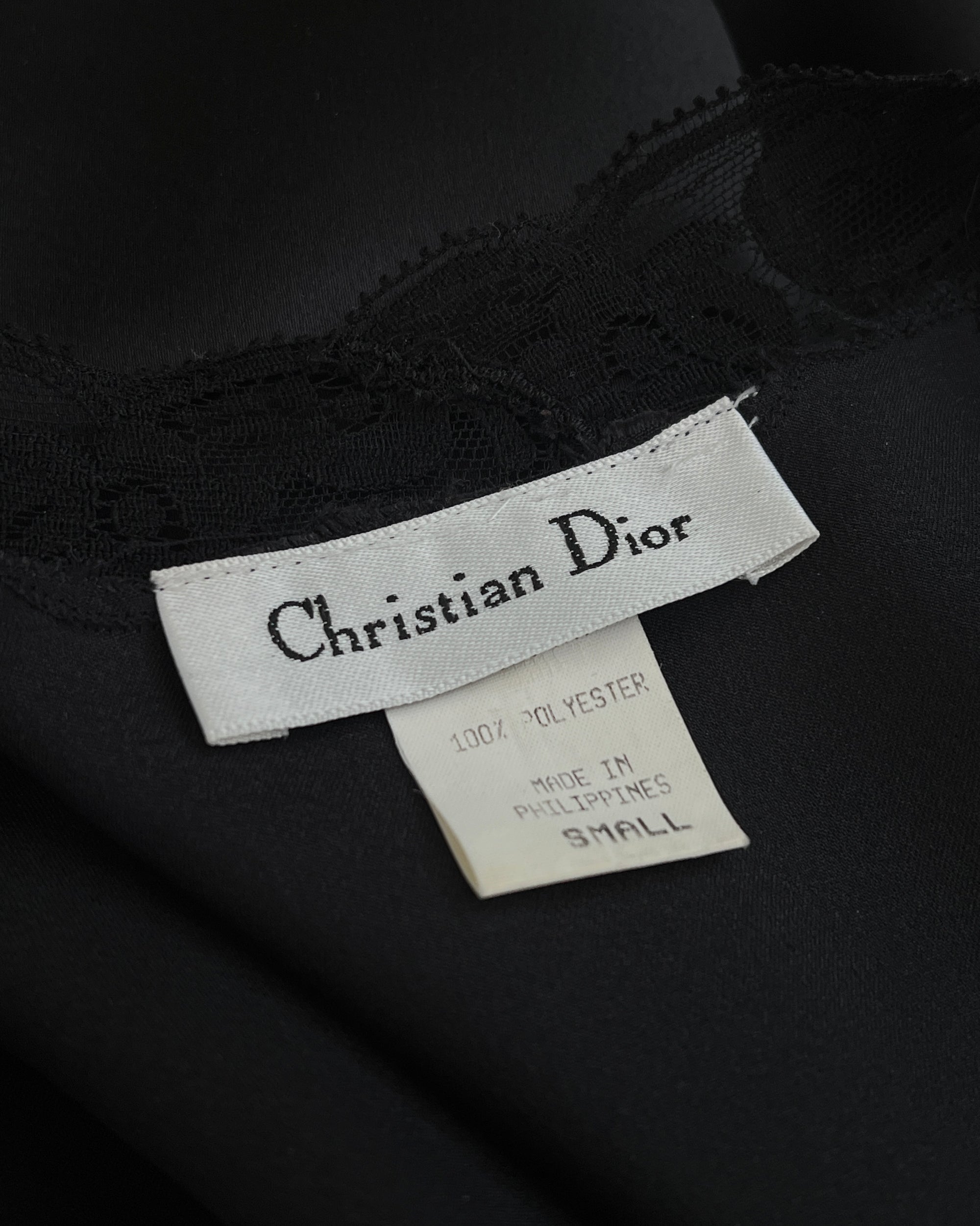 Vintage Christian Dior Noir Lacy Top