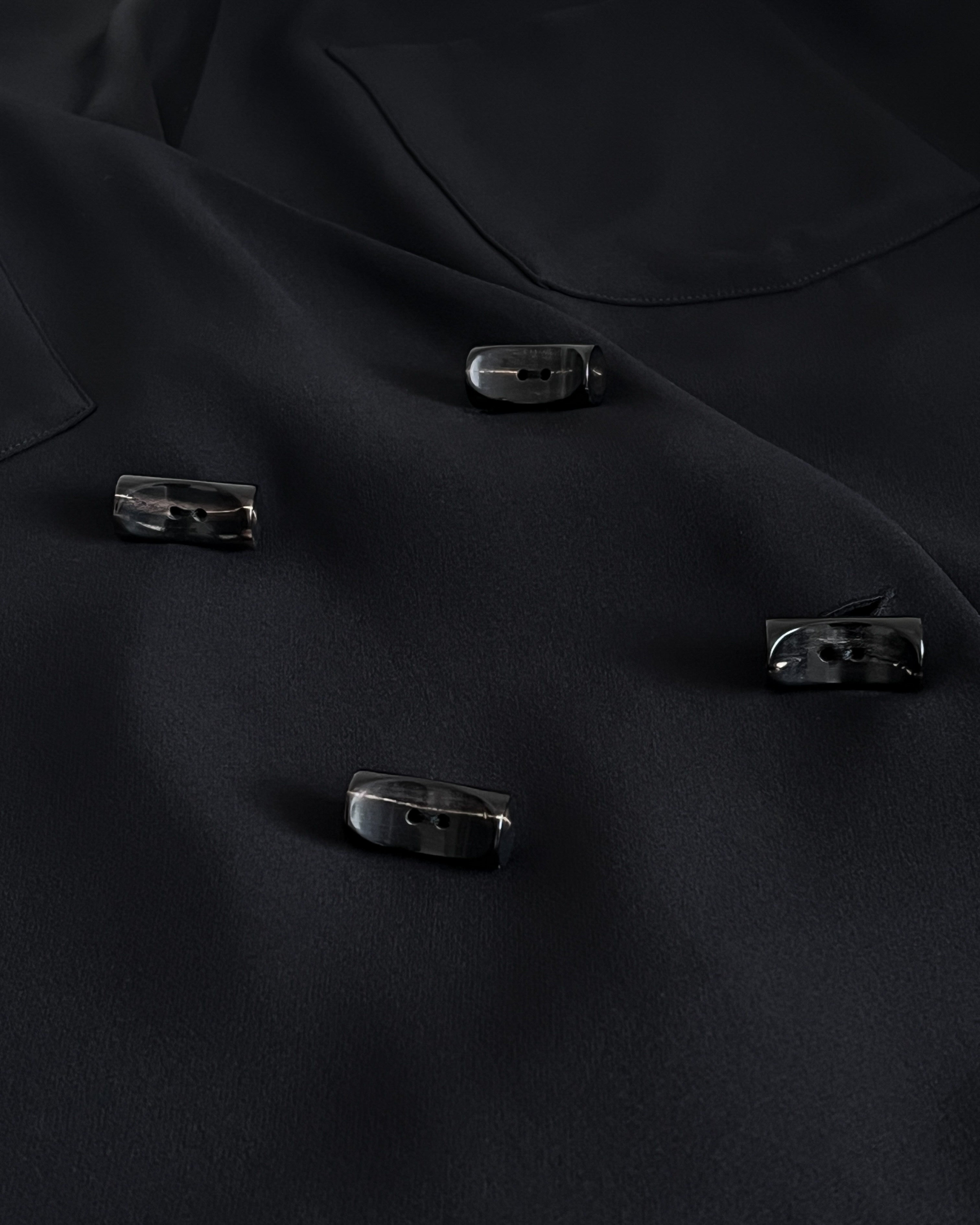ベスト・ジレ GIORGIO ARMANI Viscose and cupro with silk lining Vintage Giorgio Armani Noir Silk Double-Breasted Vest