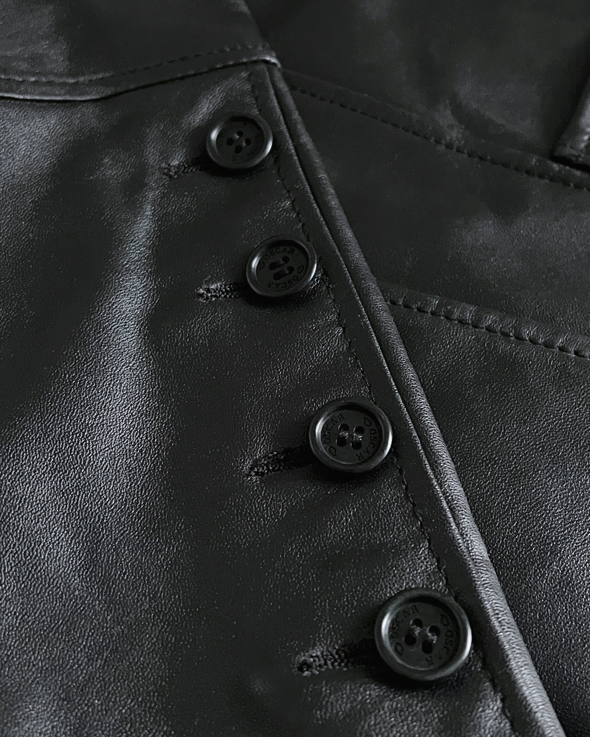 Vintage Oscar de la Renta Noir Leather Jacket