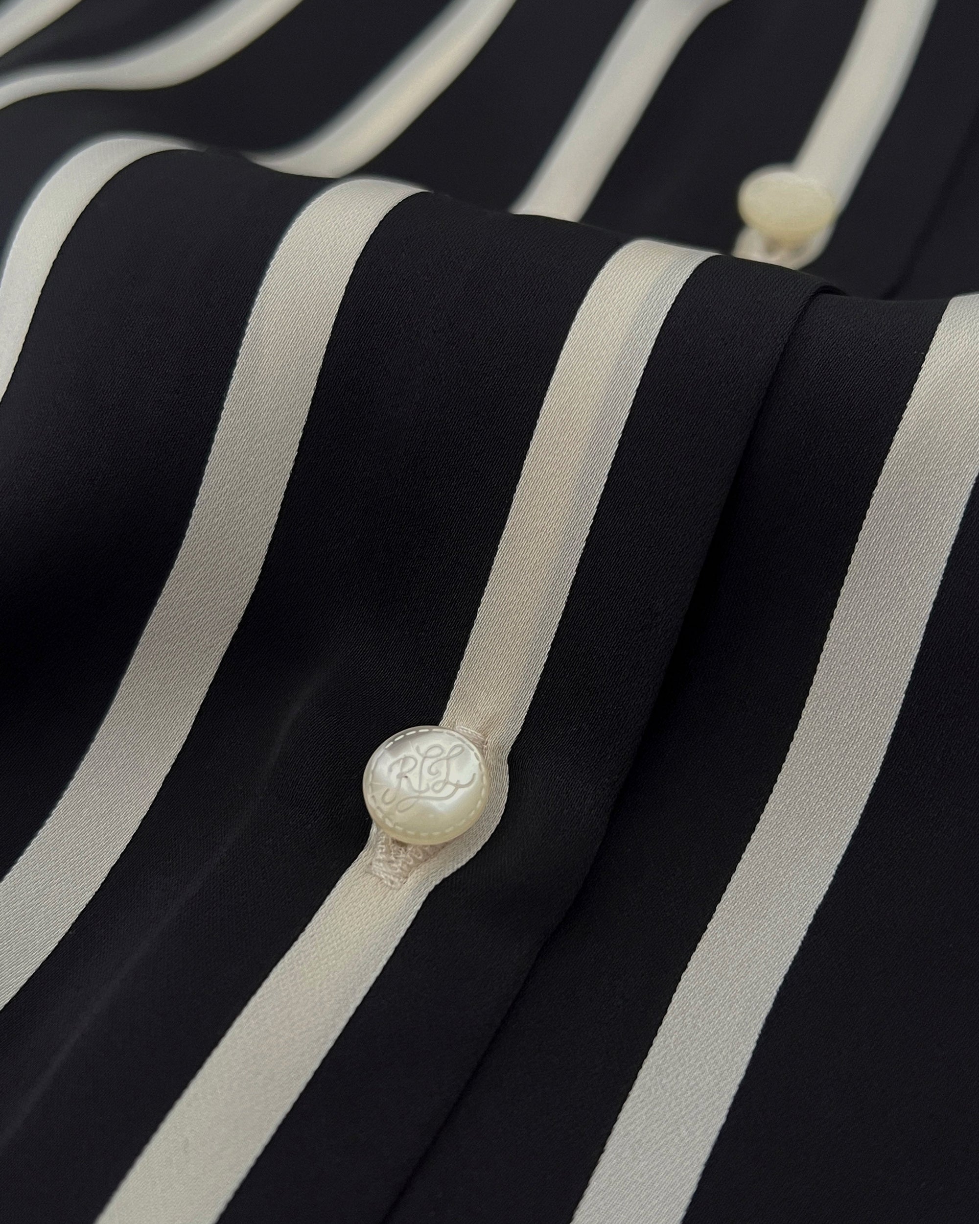 Vintage Ralph Lauren Striped Silk Button Up