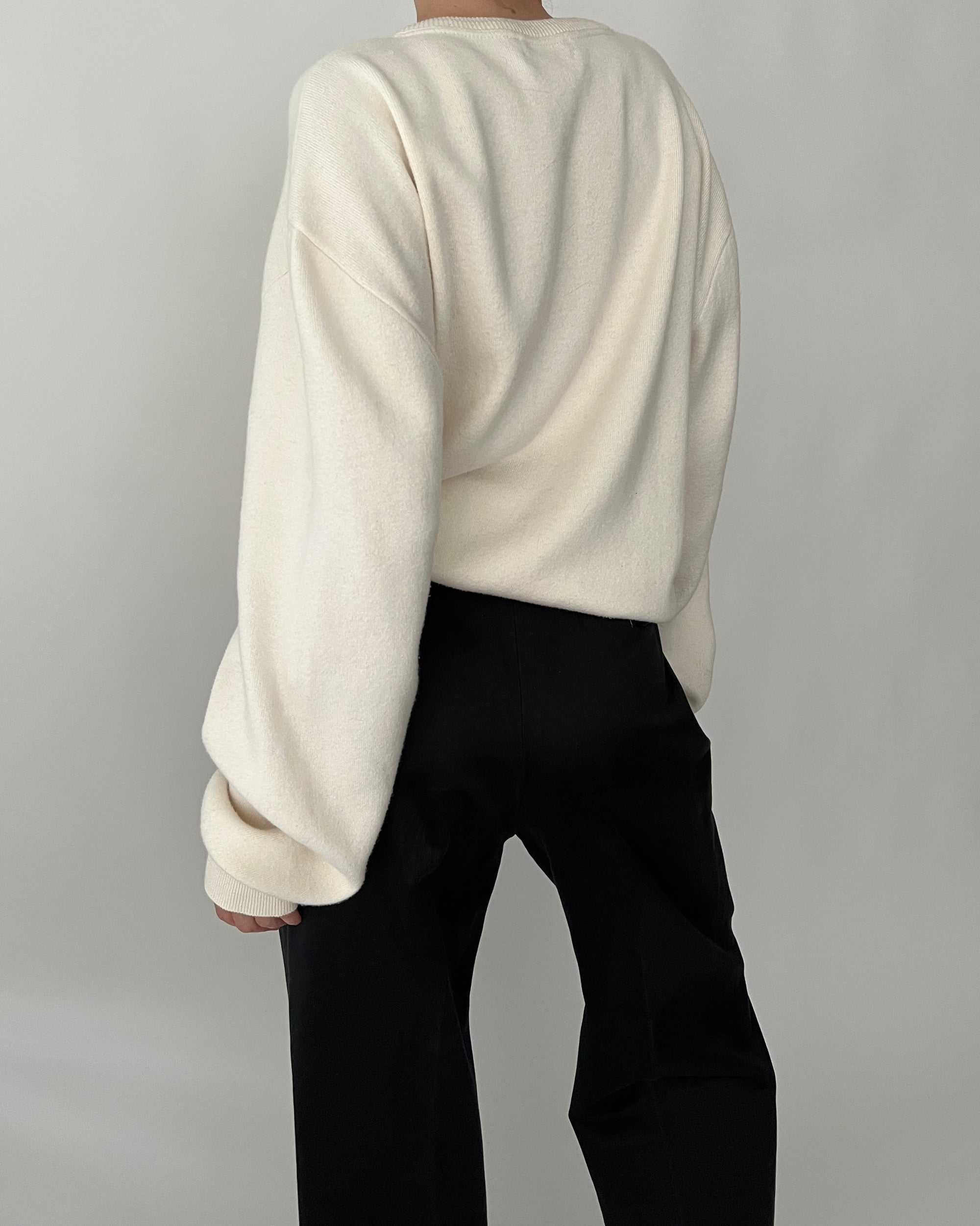 Vintage Christian Dior Ivory Crest Sweater