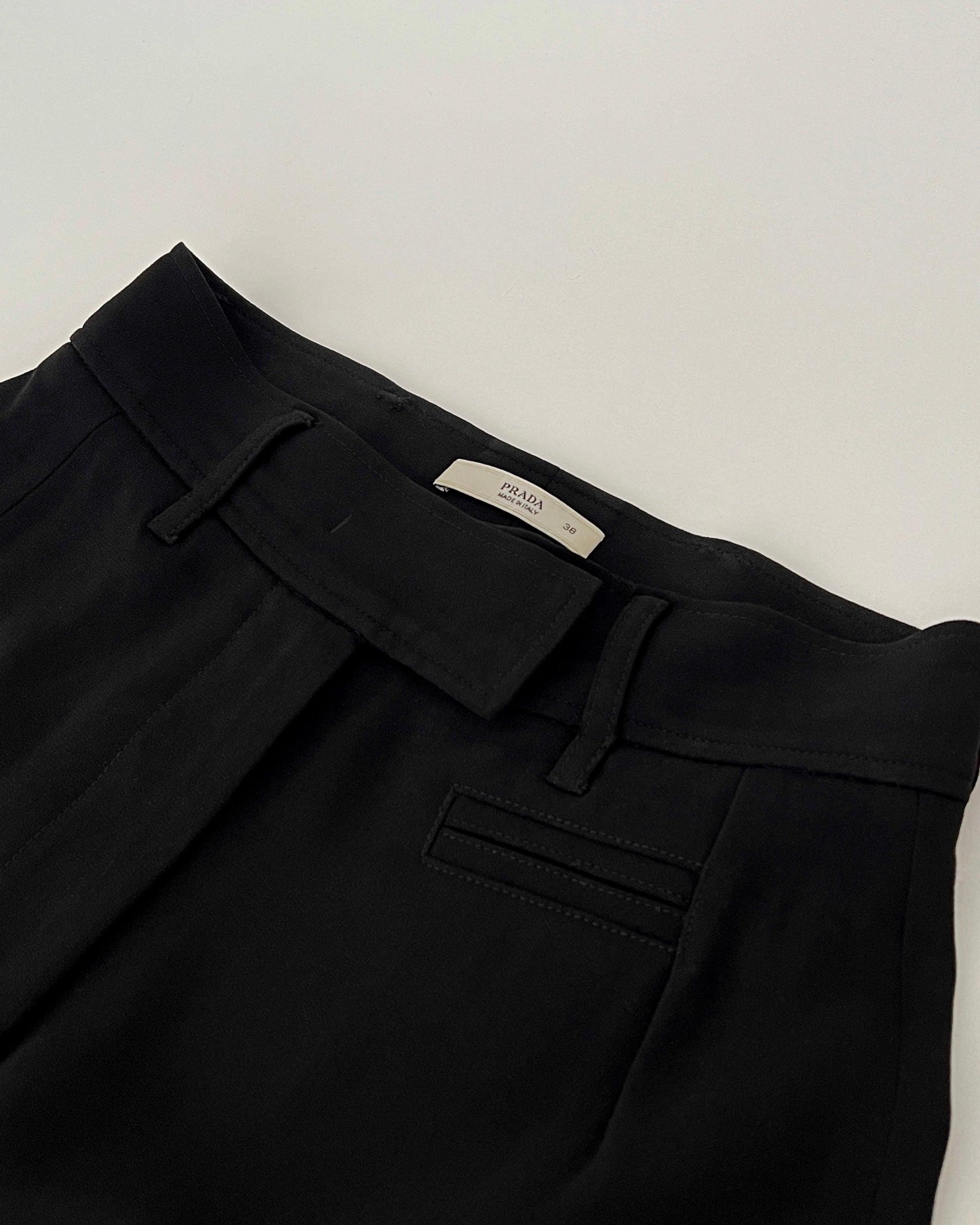 Vintage Prada Black High-Waisted Trousers