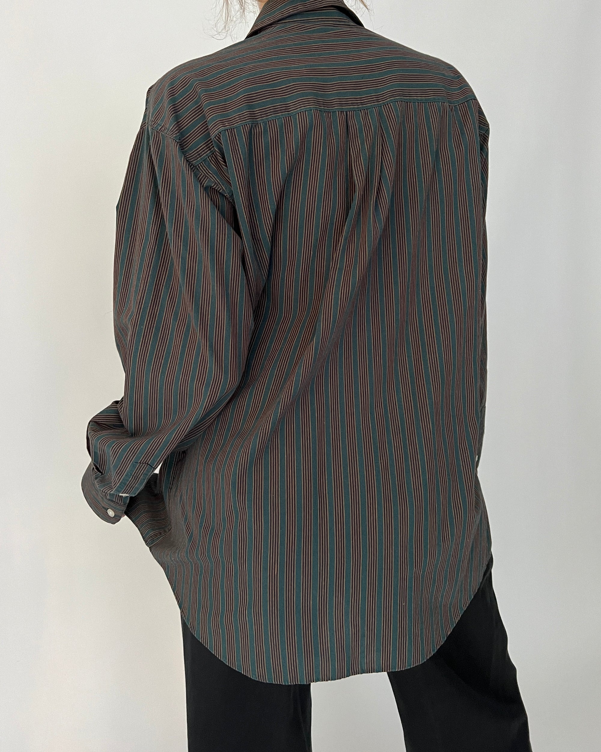 Vintage Christian Dior Striped Button Up