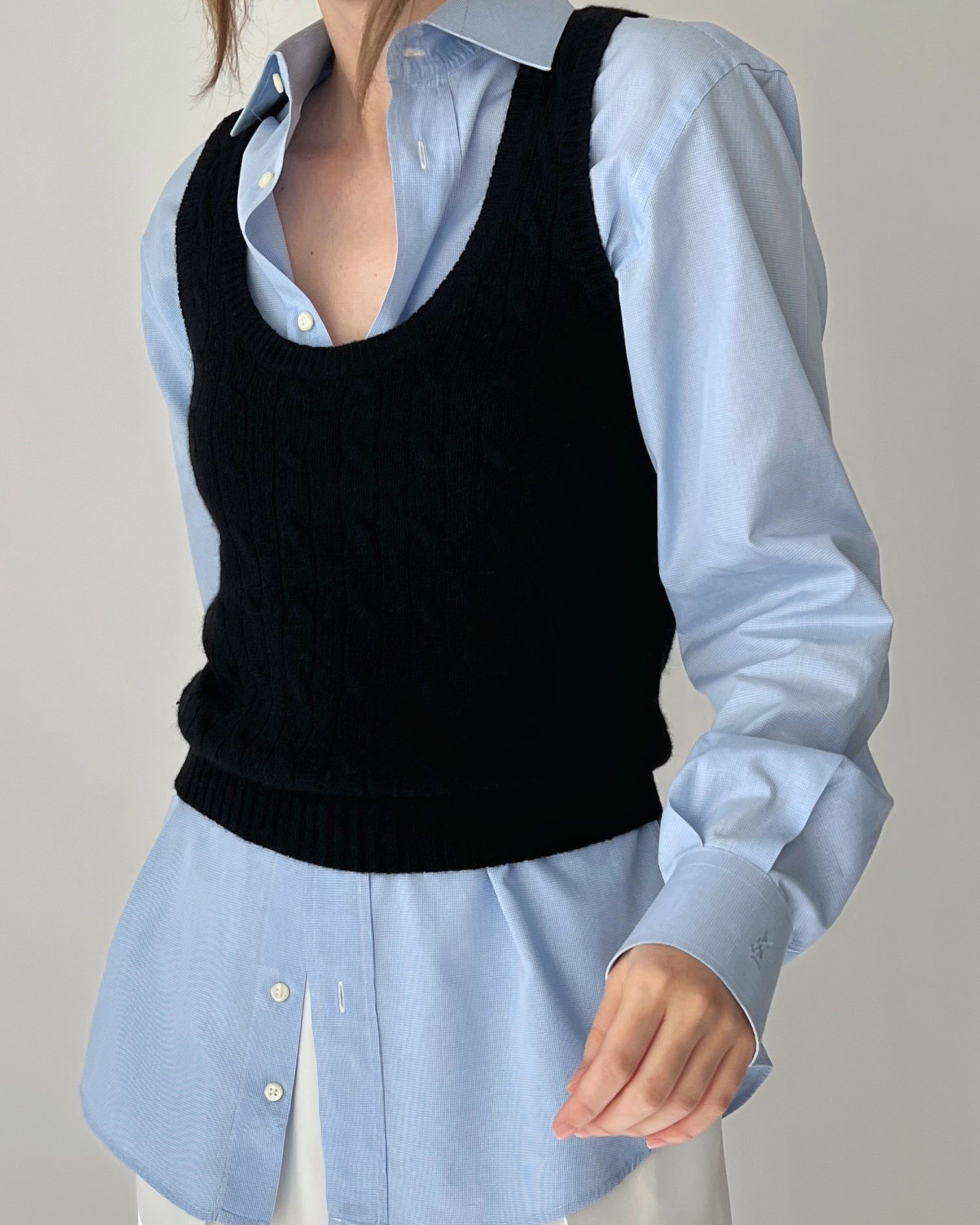 Vintage Ralph Lauren Black Cashmere Vest