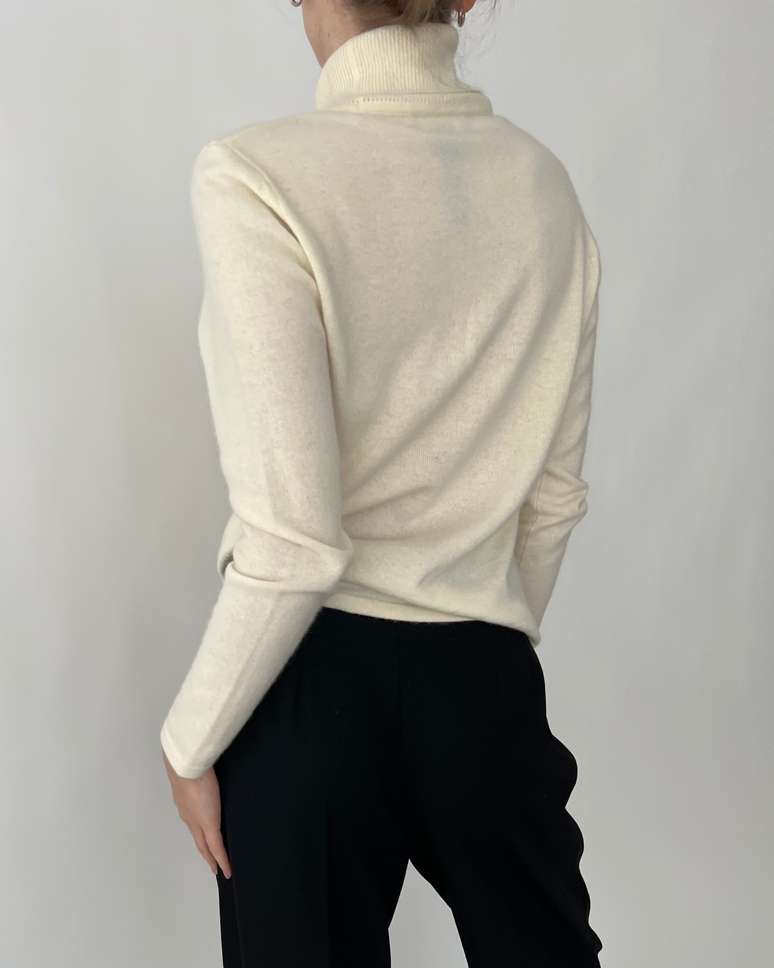 Deadstock Vintage Ralph Lauren Ivory Cashmere Turtleneck