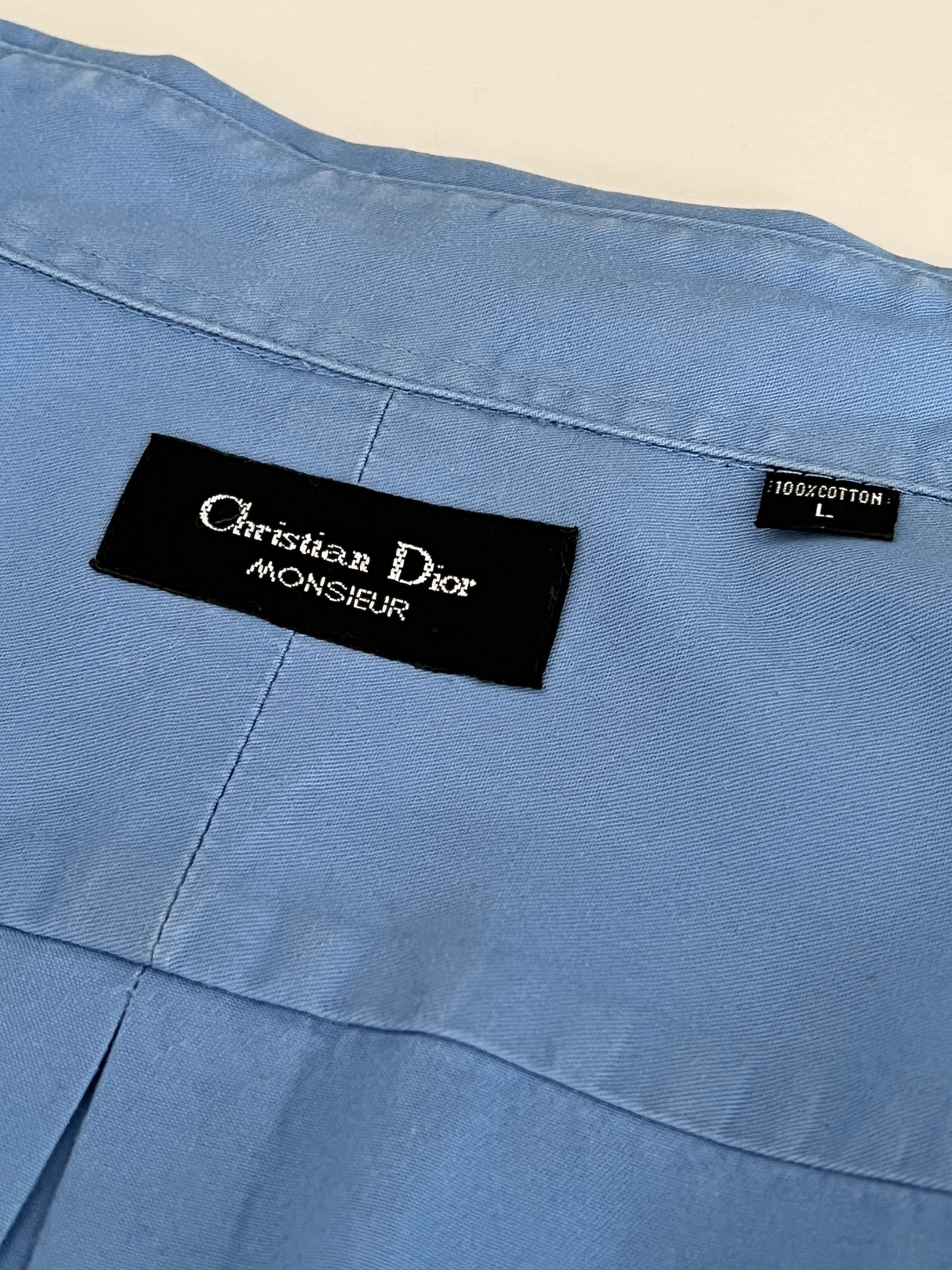 Vintage Christian Dior Sky Emblem Button Down