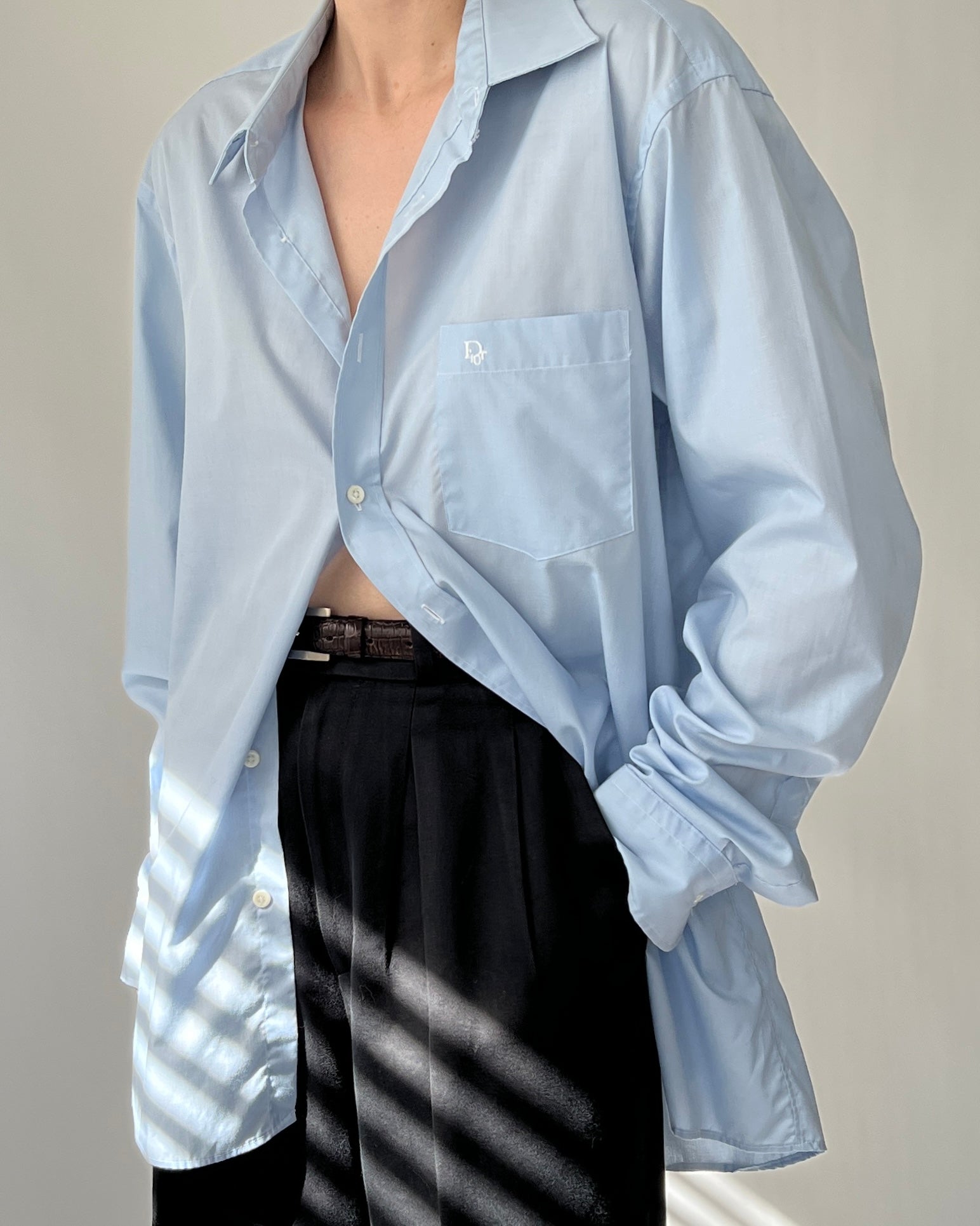 Vintage Christian Dior Sky Monogram Button Up
