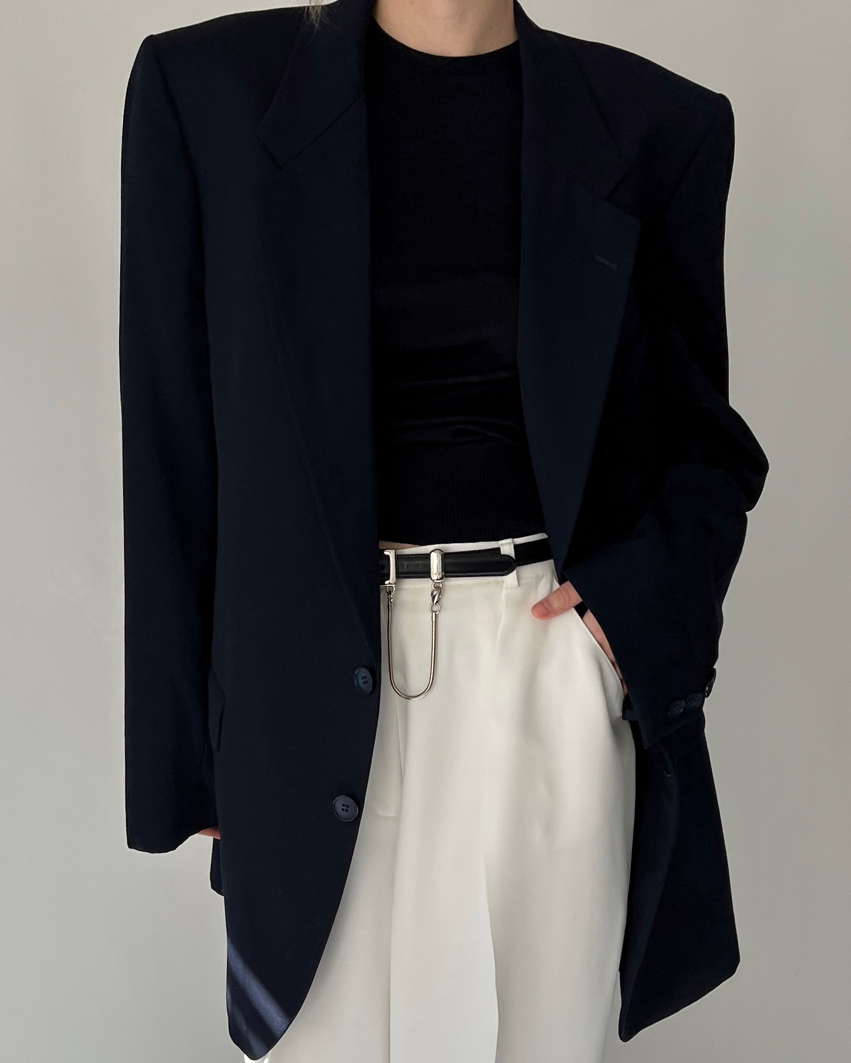 Vintage Yves Saint Laurent Navy Blazer